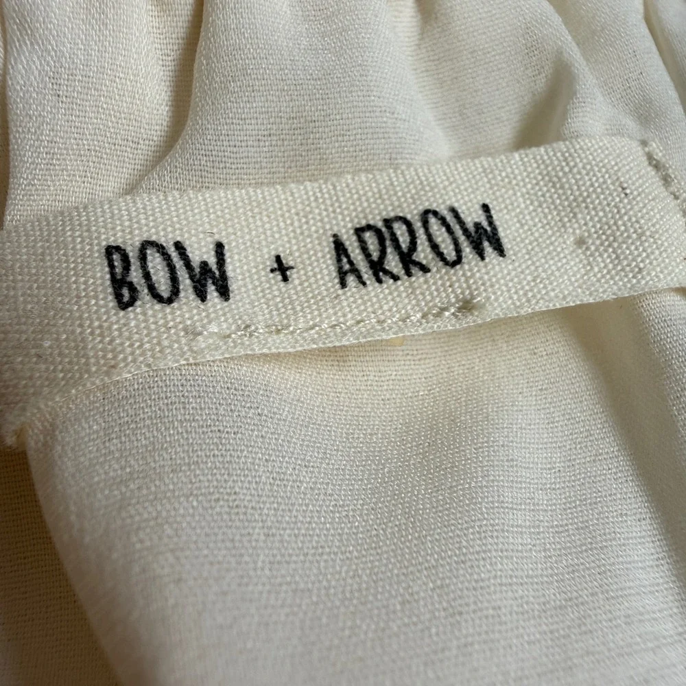 Bow & Arrow Womens L Beige Prairie Skirt Tiered Gauze‎ Boho Maxi Elastic Waist